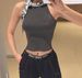 2026 New Style Silk Scarf Tie Up Knitted Camisole Vest For Women, Slim Fit, Sleeveless, Sexy Style Summer Top_ecoleips.com