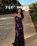 Women’s Clothing Sexy Burning Flower Sling Oblique Shoulder Flower Long Dress Dress_ecoleips.com