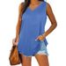 2025 New V-neck Swallowtail Sleeveless Solid Color Tank Top T-shirt For Women_ecoleips.com