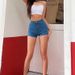 2025s High Waist Slim Fit Stretch Denim Shorts For Women, Summer New Sexy Tight Hip-Hugging Dance Hot Pants_ecoleips.com