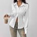 Women's Striped Slim Fit Cardigan Casual Long Sleeve Button-Up Shirt Fashion Top For Spring/Autumn & Summer_ecoleips.com