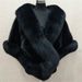 K Faux Mink Fox Fur Faux Fur Cape Women's Cloak Faux Fur Coat Evening Cape New Model_ecoleips.com