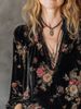 Women's Clothing Oversized Velvet Long Sleeve Top – Glamorous Zip-Detail Blouse For Women_ecoleips.com