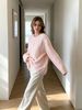 Lightweight Wave Hollow Pearl Decor Women Knit Jumper_ecoleips.com