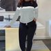 Women's Two-Piece Set Minimalist Color-Block Striped Round Neck Long-Sleeved Top With Comfortable Pocket Pants Spring/Autumn_ecoleips.com