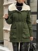 Women's Clothing New Women's Winter Quilted Coat – Hooded, Long-Sleeve, Mid-Length, Warm Faux-Shearling Lined (Plus Size Available)_ecoleips.com