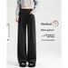 Aria Basics Black Wide-leg For Women, 2025 New Model, Slim Fit, Drapey, Petite-friendly, Loose, Casual Style, Straight-leg Long_ecoleips.com