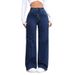 Women's High Waist Straight Leg Jeans - Sweet & Spicy Fashion Denim Pants For Casual Streetwear (Black, Light Blue, Medium Blue, Dark Blue, Gray)_ecoleips.com
