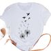 Cross-border Supply Letter Print Plus Size Casual Colorful Heart Short-sleeve Women's T-shirt_ecoleips.com