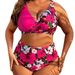 Women's Clothing Hot Girl Floral Gathered Sexy Bikini Suit Swimsuit_ecoleips.com