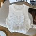 Women's Clothing Summer New Design Hot Diamond Sleeveless Slim T Shirt Top Ice Silk Sweater_ecoleips.com