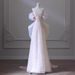 Women's Clothing High End Heavy Duty Light Wedding Dress One Shoulder Bride Temperament Light Luxury Niche Dress Banquet Long Skirt_ecoleips.com