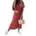 Women's Clothing Russian Spring And Summer New Short Sleeved Dress Solid Color Casual_ecoleips.com