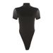 Spring/Summer Women's round Neck Short Sleeve Top Backless Slim Fit Fashion T-Shirt for Jumpsuits & Rompers_ecoleips.com