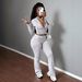 Women's Clothing Women's Fashion Knitted Ribbed Two Piece Set Long Sleeved Sweatshirt Style Slim Fit Casual Suit_ecoleips.com