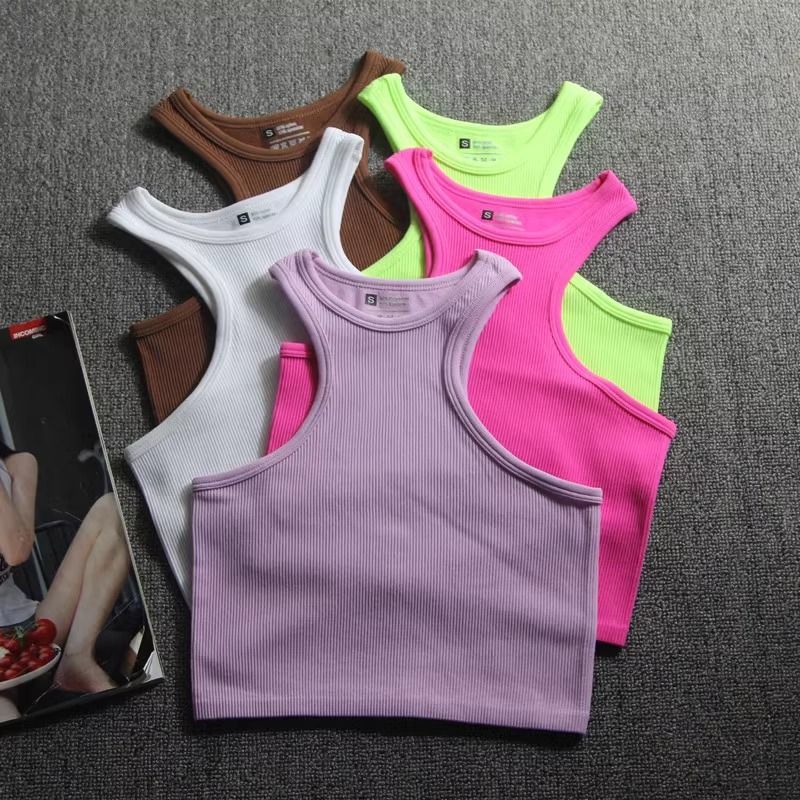 French-Inspired Sweet & Spicy Workout Top - Off-Shoulder High Neck Sports Vest, Breathable Quick-Dry Knit For Running & Gym_ecoleips.com