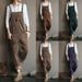 Women's Clothing Autumn And Winter Corduroy Hot Solid Color Casual Long Overalls_ecoleips.com