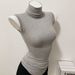 Slim-Fitting Sleeveless Top for Women Chic Solid Color Turtleneck T-Shirt Show off Great Figure_ecoleips.com