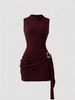 Europe, America 2026 Spring And Summer New Knitted Texture Pattern Solid Color Slim And Thin Metal Buckle_ecoleips.com