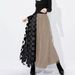 Women's Clothing Fashion Elegant Mesh Splicing Elastic Waist Large Size Long Skirt_ecoleips.com