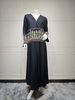Verve Mq131 Women's Embroidered Cardigan Robe Dubai Coat Muslim_ecoleips.com