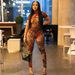 K Sexy And Fashionable Backless Pattern Printed See Through Mesh Jumpsuit_ecoleips.com