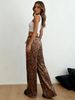 2026 Autumn New Leopard Print Velvet Wide-leg Pants For Women, Elastic Drawstring Waist Drape Cool Sa Spice Girl Style Trousers_ecoleips.com