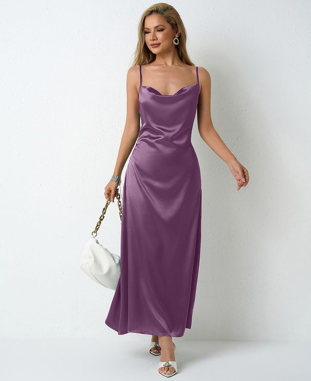 Women's Clothing Women's Silk Casual Pleated Long-sleeved Satin Top_ecoleips.com