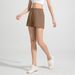 Women's Clothing Yoga Pants Sand Washed Air Layer Loose Shorts Sports Running Three Quarter Pants_ecoleips.com