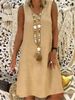 Women's Vest Dress V Neck Sleeveless European And American Style Clothing For Ladies_ecoleips.com