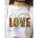 Women's Vintage Leopard Heart Print Round Neck T-shirt For Foreign Trade_ecoleips.com