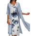 2024 Europe And The United States Summer New Women's Casual Dress Two-piece Set Of Printed Round Neck Slim Dress Women_ecoleips.com