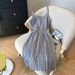 Women's Clothing Summer New Solid Color Sweet Hot Girl Pure Desire Style Suspender Skirt Knitted Skirt Pleated Dress_ecoleips.com