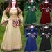 2023wish And American Classical Medieval Central European Party Long Sleeve Round Neck Slim Fit Women's Dress_ecoleips.com