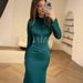 Women's Clothing Spring Celebrity Slim Long Sleeve Pleated Straps Irregular Long Skirt Dress Female_ecoleips.com