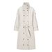 Women's Clothing Elegant Double-Breasted Long Trench Coat With Stand Collar - Stylish Winter Overcoat Classic Urban Fashion, Polyester Blend_ecoleips.com