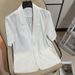 Women's Clothing Fat MM Extra Large Size 300 Catties Thin Professional Short Sleeved Small Suit Jacket Women's Summer Loose Suit Top_ecoleips.com