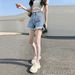 Women's High-Waisted Wide Leg Denim Shorts Casual Thin Style Slimming A-Line Hot Pants Frayed Hem Trendy Petite Versatile_ecoleips.com