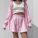 Women's Clothing Pure Cotton Shirt Set Casual Lace Trim Spring Summer Fashion Shorts Outfit_ecoleips.com