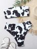 Women's Clothing new ins sexy high waist split tube top spot bikini swimsuit_ecoleips.com