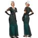 Spring/Summer 2022 Women's Slim Fit Mesh Sequin Beaded Evening Dress European And American Style Banquet Mermaid Style Cross Border Party Wear_ecoleips.com