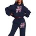 Women's Clothing Long Sleeve Hooded Sweatshirt Letter Print Simple Sweater Suit For Autumn_ecoleips.com