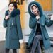 Women's Clothing Women's Detachable Hooded Parka Coat With Fleece Lining, Warm Winter Jacket, Long Loose Fit, Zipper Closure, Multiple Pockets_ecoleips.com