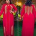 Women's Clothing elegant dress 2 piece set expensive front and back hot diamond stand collar long sleeves fashion design_ecoleips.com
