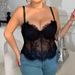 Lace Corset Bustier Top – Sheer Mesh & Boning Support (Sexy Lingerie-Inspired, Strappy Bralette For Clubbing Or Layering)_ecoleips.com