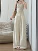K New Style Of Suit Pants For Women, Slim And High Waisted Straight Leg Pants, Loose And Lazy Wide Leg Pants_ecoleips.com