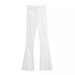 Aria Basics White High-waisted Women's Jeans, 2025 Spring New Style, Stretchy, Slim-fit, Flattering, Slightly Straight-leg Pants,_ecoleips.com