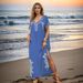 Cotton Embroidered Positioning Printed Loose Sun-Protective Smock For Beach Vacation_ecoleips.com
