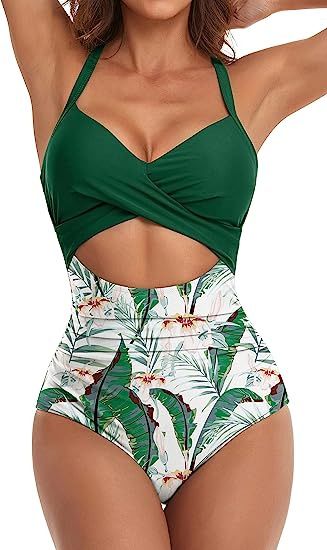Women's Clothing Contrast Color Stitching Sexy Hollow Swimsuit_ecoleips.com