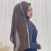 Muslim Accessories"Effortless Elegance Rhinestone Linen Chiffon Scarf – Easy-to-Wear Patchwork Design For Beginners"_ecoleips.com
